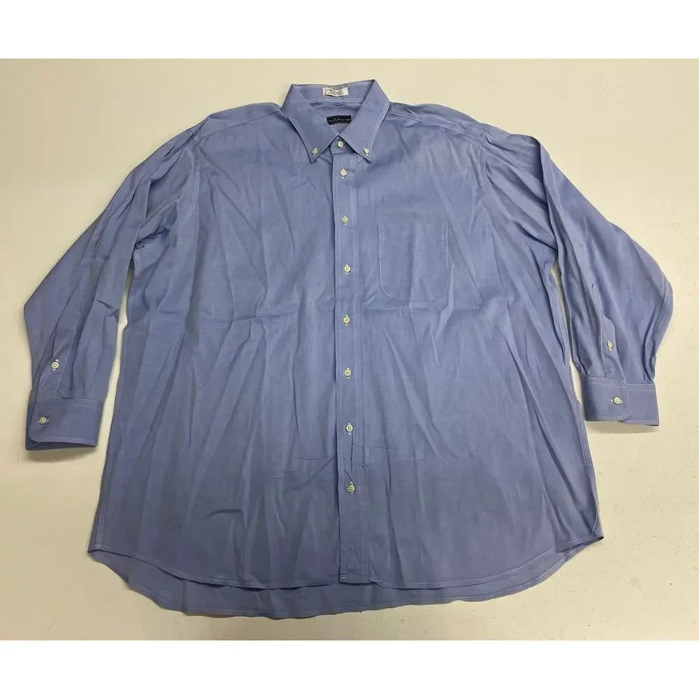 VTG Gitman Brothers USA TTX Pinpoint pocket button up dress shirt 18.5-33